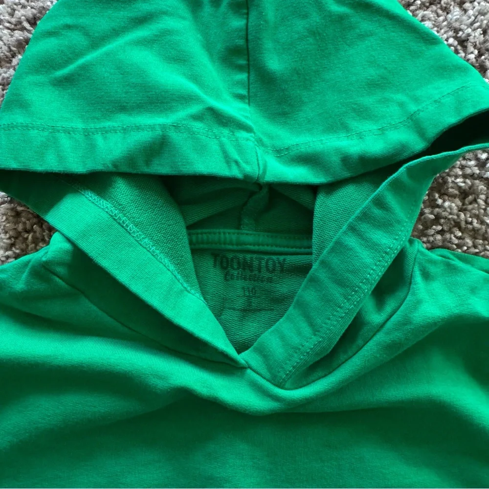 Green Kids Hoodie Size 5 (Fits 4-5T) Cotton Pullover